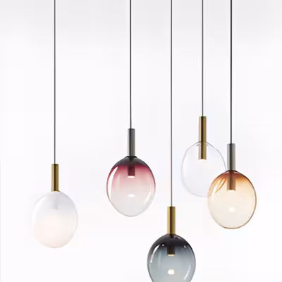 49 Glass Ball Pendant Light